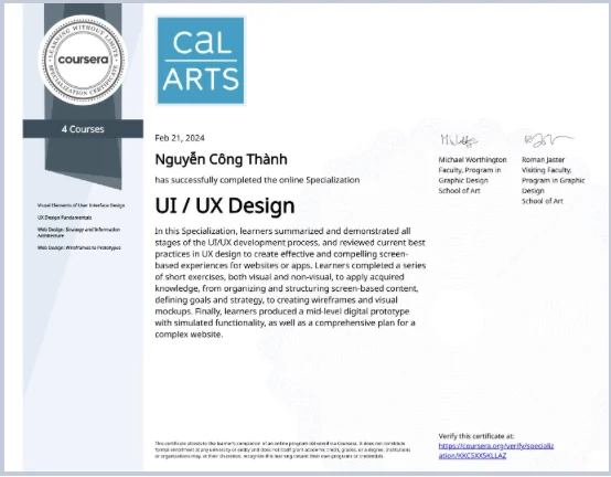 UI / UX Design Specialization