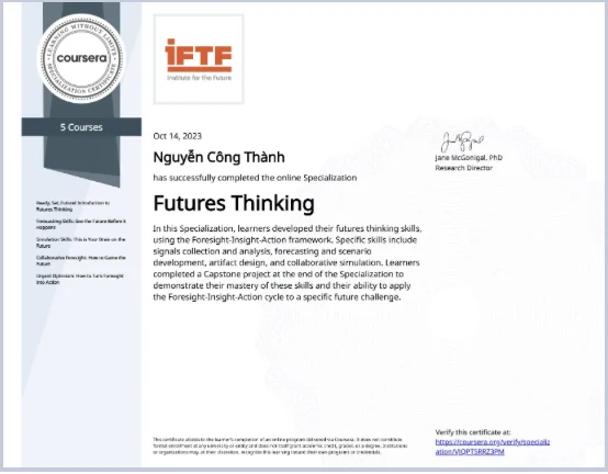 Futures Thinking Specialization