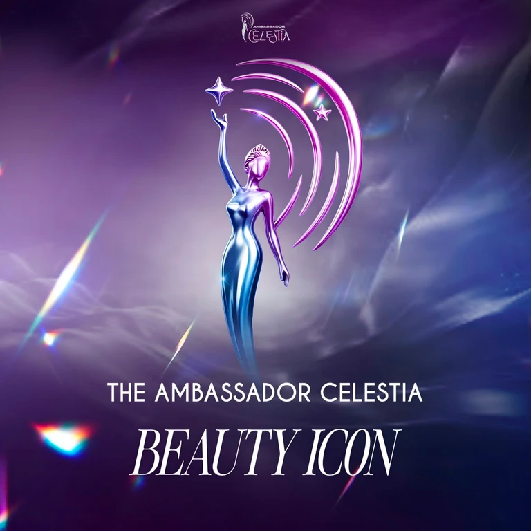 Visual biểu tượng Ambassador Celestia, với hình người và các cung sao.